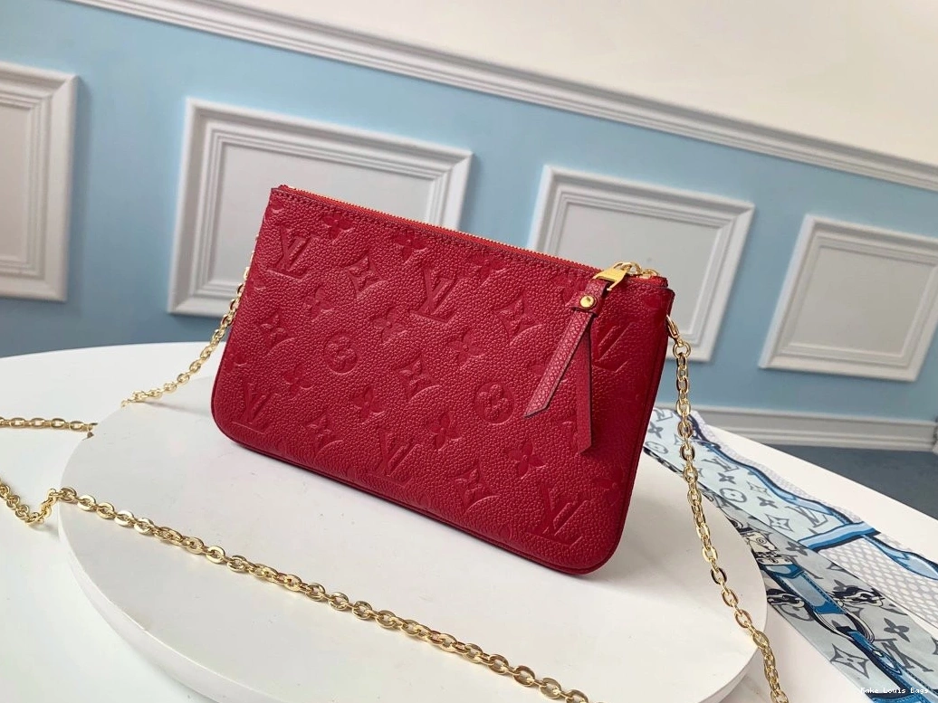 Rep ladies POCHETTE DOUBLE VUITTON ZIP LOUIS 0822